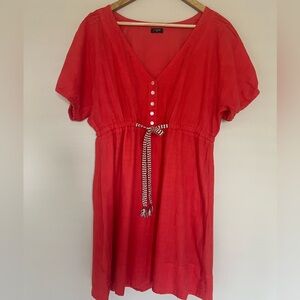 JCREW orange summer short empire style dress